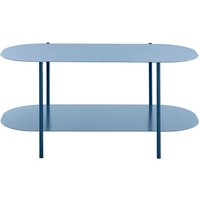 Couchtisch Metall Petrol in modernem Design ovaler Tischplatte von Möbel4Life