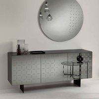 Design Esszimmersideboard in Grau und Anthrazit Spiegelglas Front von Möbel4Life