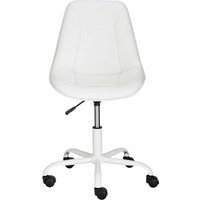 Drehbarer Schreibtischstuhl in Weiß höhenverstellbarem Sitz von Möbel4Life