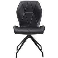 Drehbarer Stuhl in Schwarz Kunstleder Bezug von Möbel4Life