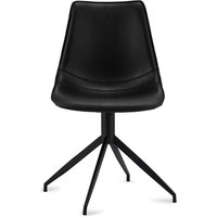 Esstisch Stühle drehbar Schwarz Kunstleder (2er Set) von Möbel4Life