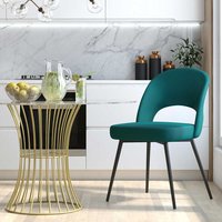 Esstisch Stuhl in Grün und Schwarz Ausschnitt in der Rückenlehne von Möbel4Life