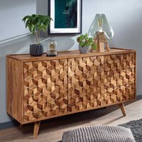 Esszimmer Sideboard aus Sheesham Massivholz Türen und Schubladen von Möbel4Life