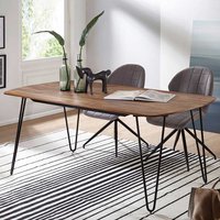 Esszimmer Tisch aus Sheesham Massivholz Metall von Möbel4Life