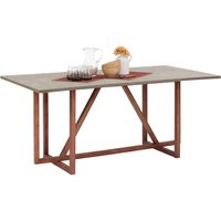Esszimmer Tisch in Beton Grau und Mangobaum 180 cm breit von Möbel4Life