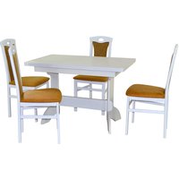 Esszimmermöbelset mit Ausziehtisch & 4 Stühlen (fünfteilig) von Möbel4Life