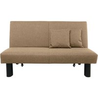 Faltsofa Beige Stoff mit Schlaffunktion 145 cm breit - 100 cm tief von Möbel4Life