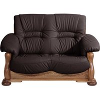 Federkern Sofa made in germany aus Eiche Massivholz Echtleder von Möbel4Life