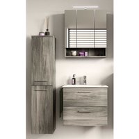 Gäste WC Möbel Set mit Spiegelschrank Waschbecken inklusive (dreiteilig) von Möbel4Life