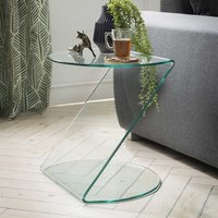 Geformter Glas Tisch in modernem Design 50 cm hoch - 50 cm breit von Möbel4Life