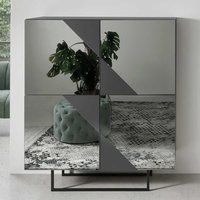 Highboard mit Spiegeln in modernem Design 120x140x50 cm von Möbel4Life