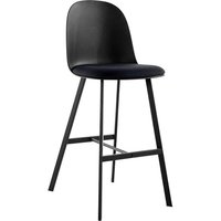 Hohe Barstühle in Schwarz Vierfußgestell aus Metall (2er Set) von Möbel4Life