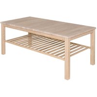 Holz Couchtisch in Eiche Bianco massiv geölt 120 cm breit von Möbel4Life