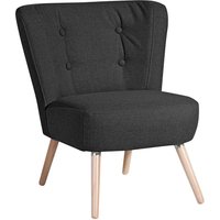 Kleiner Sessel schwarz Retro Made in Germany Flachgewebe von Möbel4Life