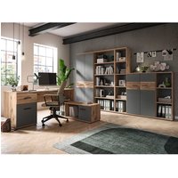 Komplettbüro modern in Wildeichefarben Grau (sechsteilig) von Möbel4Life