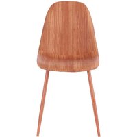 Küchenstühle in Holz Naturfarben Kunstleder modern (2er Set) von Möbel4Life