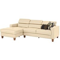Leder Sofa in Cremefarben modern von Möbel4Life