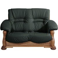 Made in Germany Zweier Sofa in Dunkelgrün Eiche rustikal von Möbel4Life