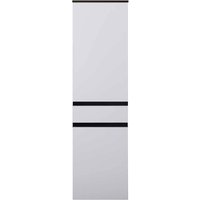Moderner Midischrank in Weiß und Schwarz die Wandmontage von Möbel4Life