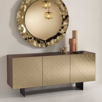 Modernes Design Sidebord mit Spiegelglas Front Bronzefarben von Möbel4Life