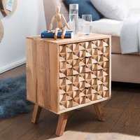 Nachttisch Kommode aus Akazie Massivholz handgearbeitet von Möbel4Life