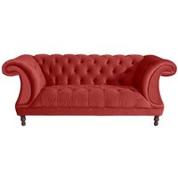 Neo Barock Couch in Ziegel Rot Samtvelours 200 cm breit von Möbel4Life
