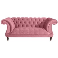 Neo Barock Couch rosa aus Samtvelours Vierfußgestell aus Holz von Möbel4Life