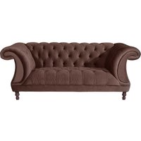 Neo Barock Sofa braun aus Samtvelours zwei Sitzplätzen von Möbel4Life