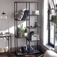 Offenes Esszimmerregal schwarz in modernem Design 180 cm hoch von Möbel4Life