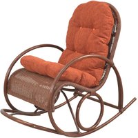 Rattan Schaukelsessel im Landhausstil Braun und Terracotta von Möbel4Life