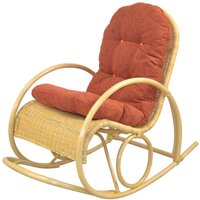 Rattangeflecht Schaukelsessel in Beige Terracotta von Möbel4Life