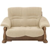 Rustikales Zweisitzer Sofa in Beige Stoff Made in Germany von Möbel4Life