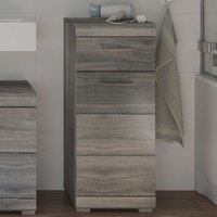 Schmaler Badezimmer Schrank mit einer Schublade und einer Tür 88 cm hoch von Möbel4Life