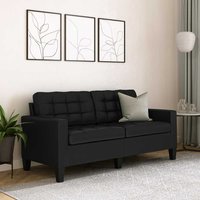 Schwarze Kunstleder Couch in modernem Design 50 cm Sitzhöhe von Möbel4Life