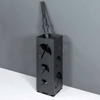 Schwarzer Schirmständer aus Metall Regenschirm Motiv von Möbel4Life