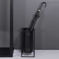 Schwarzer Schirmständer aus pulverbeschichtetem Stahl Skandi Design von Möbel4Life