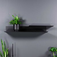 Schwarzes Metall Wohnzimmerregal aus Stahl Skandi Design von Möbel4Life
