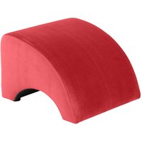 Sessel Fusshocker Rot mit Bezug aus Samtvelours modernem Design von Möbel4Life