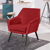 Sessel mit Armlehnen in Ziegel Rot und Schwarz 67 cm breit von Möbel4Life