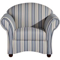 Sessel mit Streifen Muster in Blau und Weiß 44 cm Sitzhöhe von Möbel4Life
