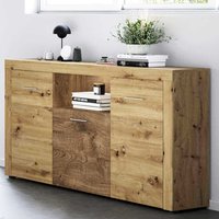 Sideboard Holzoptik Eiche mit Drehtüren 152 cm breit - 89 cm hoch von Möbel4Life