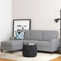 Sofa Eck grau modern 207 cm breit - 151 cm tief Grau von Möbel4Life