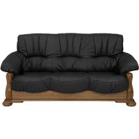 Sofa Eiche Leder schwarz Made in Germany rustikalen Stil von Möbel4Life