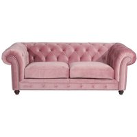 Sofa Rose Chesterfield aus Samtvelours 216 cm breit - 100 cm tief von Möbel4Life