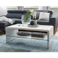 Sofa Tisch weiß modern 110 cm breit Hochglanz von Möbel4Life