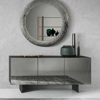 Spiegelglas Sideboard in modernem Design Wangengestell aus Metall von Möbel4Life