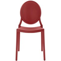 Stühle in Rot Kunststoff (2er Set) von Möbel4Life