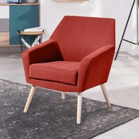 TV Sessel in Terracotta und Buchefarben Retrostil von Möbel4Life