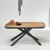 Tisch Esszimmer hochwertig in Eiche hell Holzoptik Schwarz von Möbel4Life