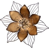 Wanddeko Metall mit Blumen Motiv 62 cm breit von Möbel4Life